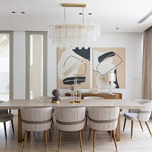 High Quality Residential Interior Design with Dining Table and Chairs